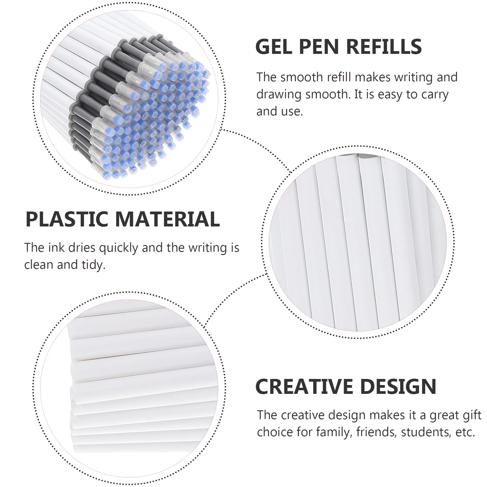 Рисунок 6 - гладкие нейтральные стержни для гелевых ручек