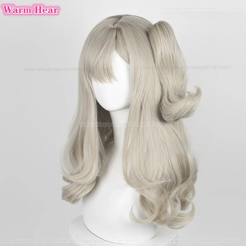 New! Matilda Bouanich Cosplay Wig Game Long 55cm Light Gray Gold Curly Hair Cosplay Anime Wig Heat Resistant Hair