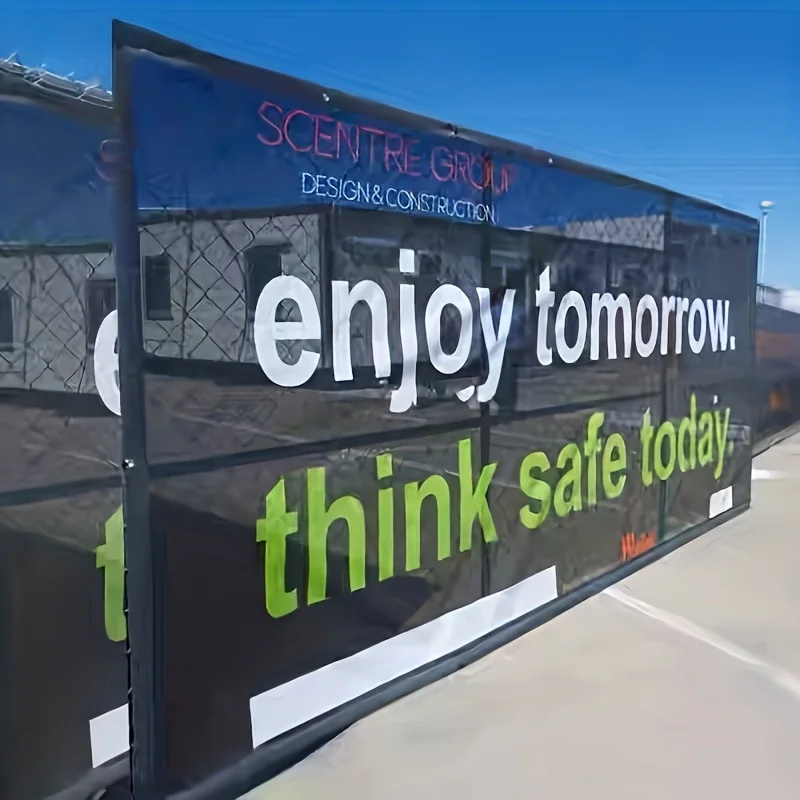 1pc Customizable Mesh Banner, Multiple Sizes, Supports Personalized Pattern and Text Printing, Ideal for Campaigns, Event Decor view 5