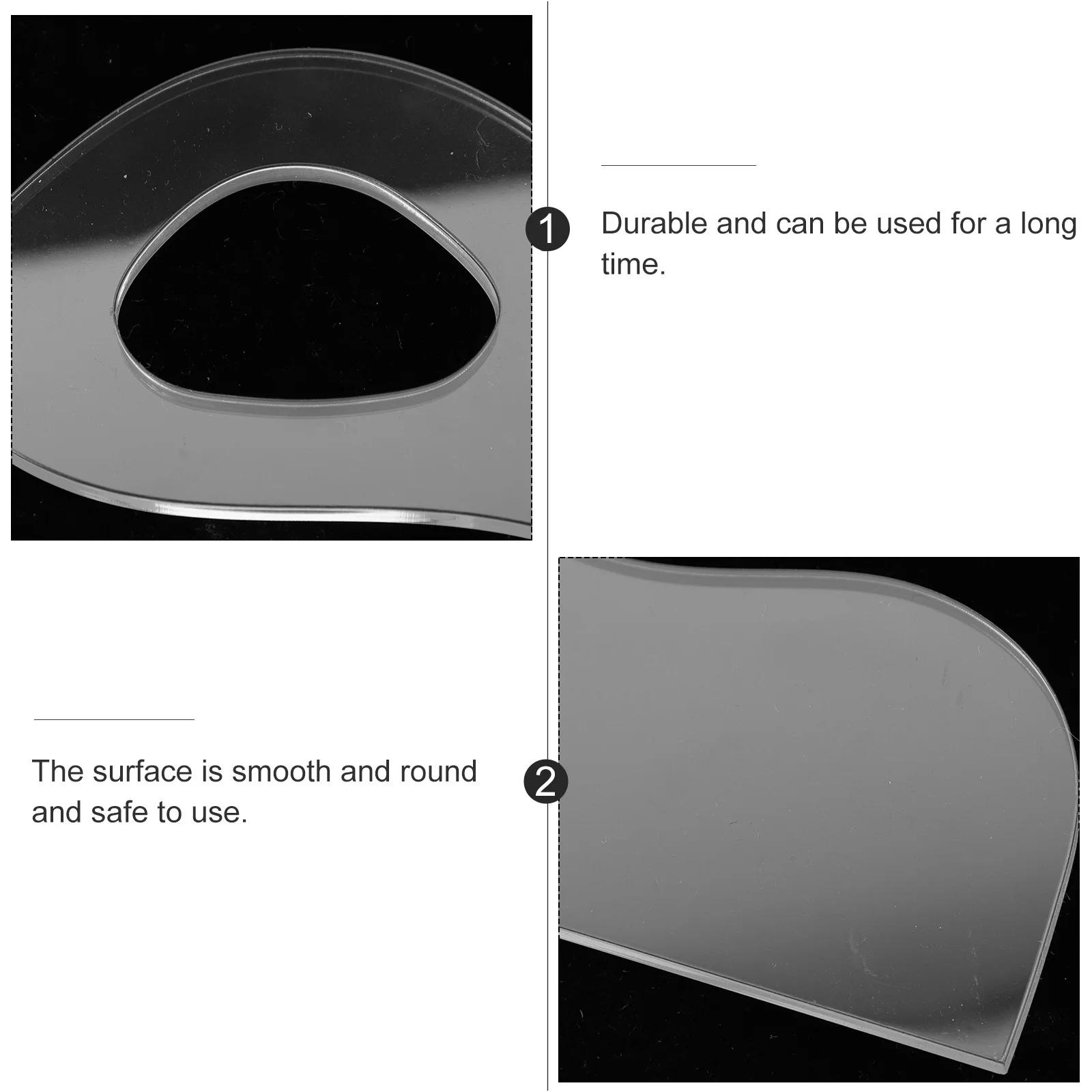 

4Pcs Acrylic Cutting Board Handle Stencil Charcuterie Board Template Kitchen Tool Woodworking Template Clear Reusable