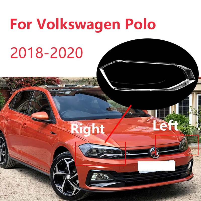 For Volkswagen Polo 2018 2019 2020 Car Front Headlight Lens Cover Headlamp Transparent Glass Shell Waterproof Car Accessories