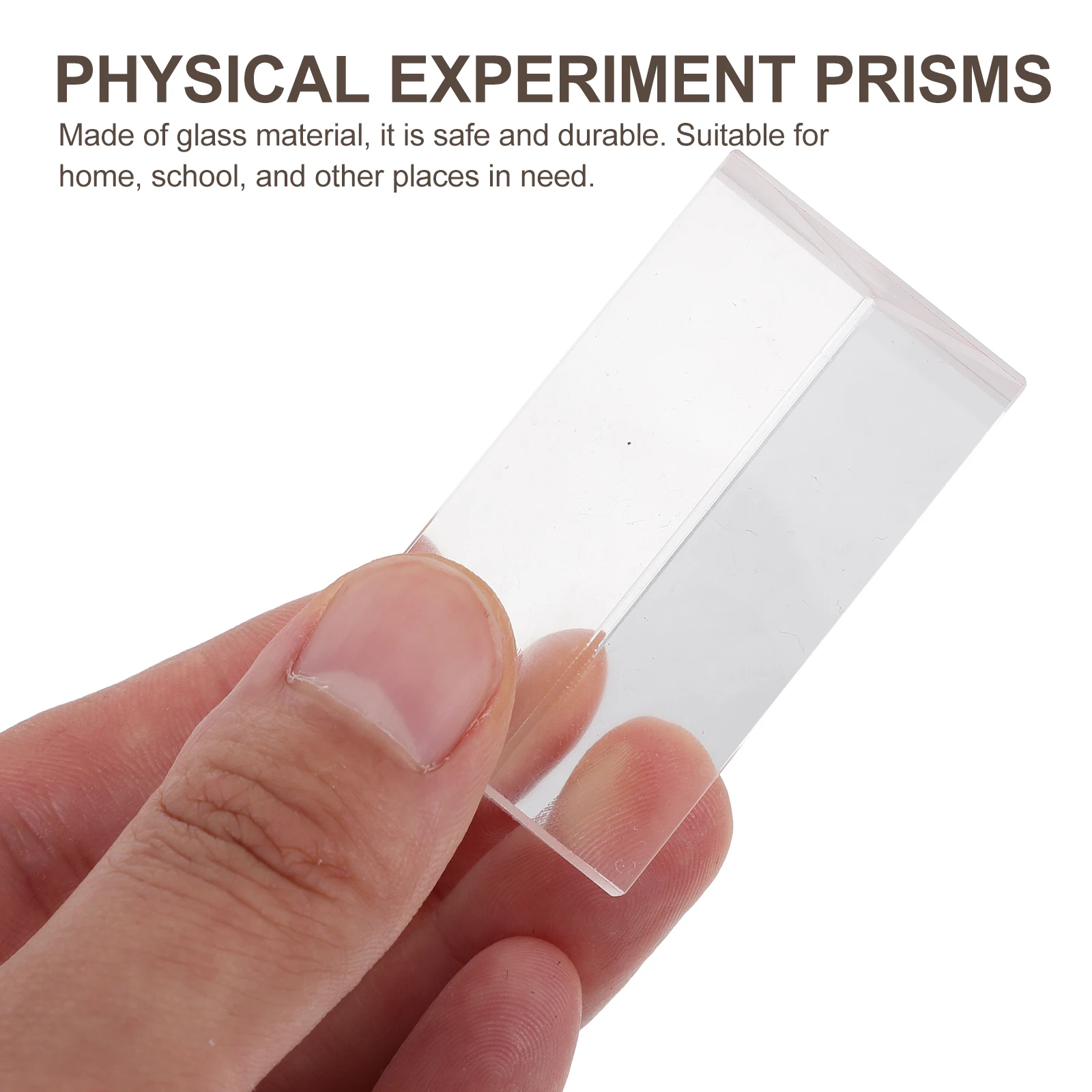 

Prism Optical Experiment Prisms Equipment Triangle Glass Light Tool for Science Triangular