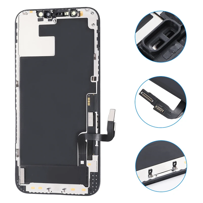 For iPhone 12 LCD Screen Replacement Soft OLED For iPhone 12 Pro LCD Stencil 12Pro Display Touch Screen Digitizer Assembly Parts