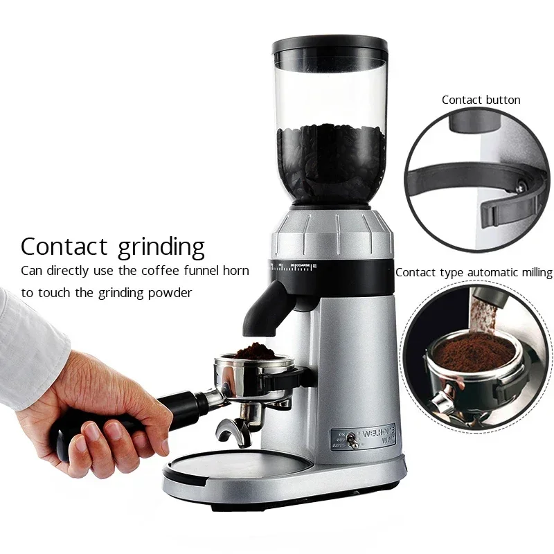 

Original WPM Coffee Grinder Machine ZD-15 Commercial Electric Espresso Coffee Grinding Machine 40 Files Adjustable Thickness