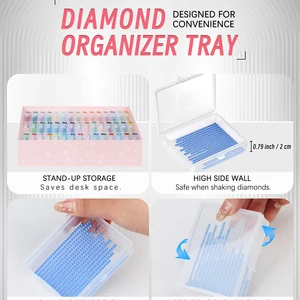 Diamond Painting Accessoires Tabletts, 45 Stücke mit Deckel, 2-1 Diamond Art Storage und Diamond Art Tabletts, Kontospeicherung und UP-Linie 8 Hauptverkaufsdiamantplatte - №7