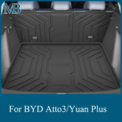 For BYD Atto3 Yuan Plus 2024 Accessories New Style TPE Car Trunk Mat Waterproof Dirt Resistant Cargo Liner Pet Mat Easy To Clean