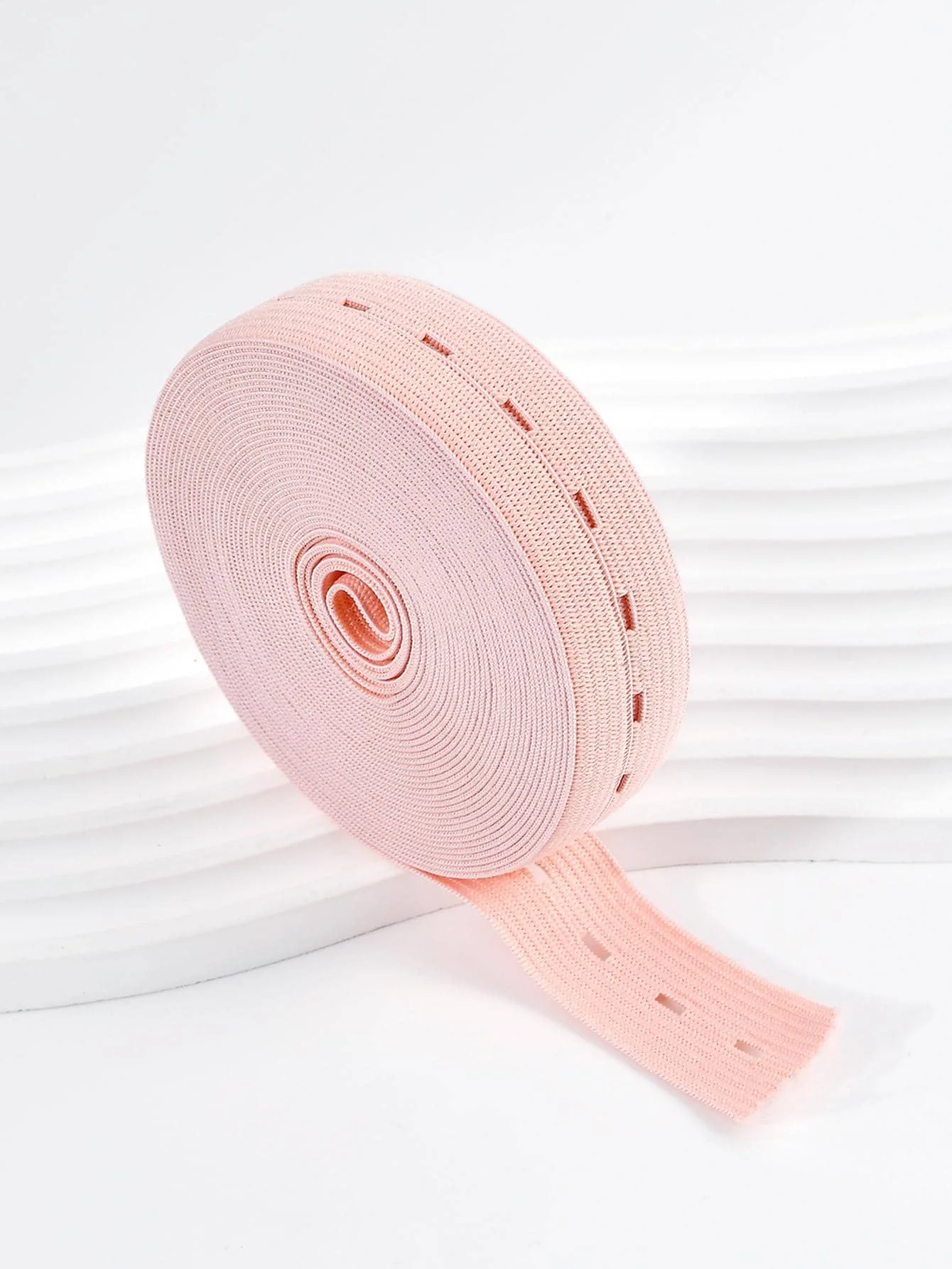 5m Button Hole Elastic Belt, Braided Button Hole Elastic Belt, Elastic Stretch Belt, DIY Sewing Clothing Accessories