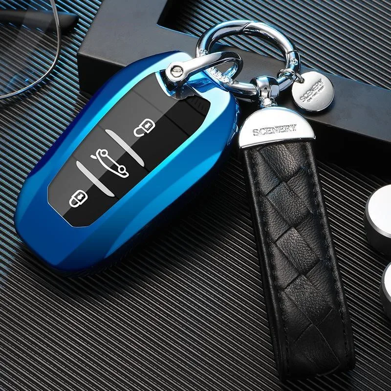 High-End TPU Car Key Case Car Key Bag for Peugeot 308 408 3008 5008 508 2008 Interior Auto Accessories