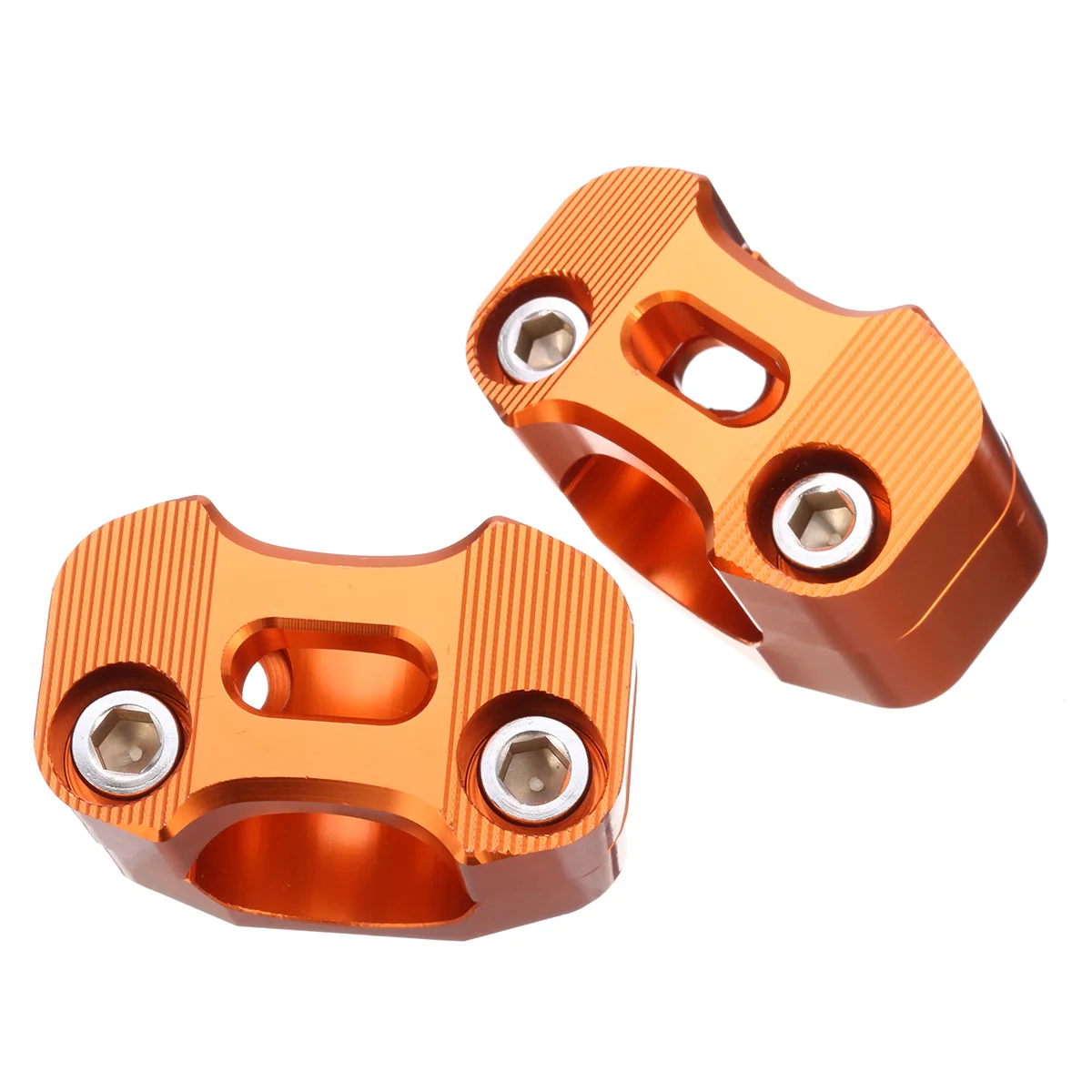 

One Pair 7/8 inch To 1 1/8 inch Handle Bar Mounts Clamps Adapters for Dirt Bike ATV (Orange) bar clamp