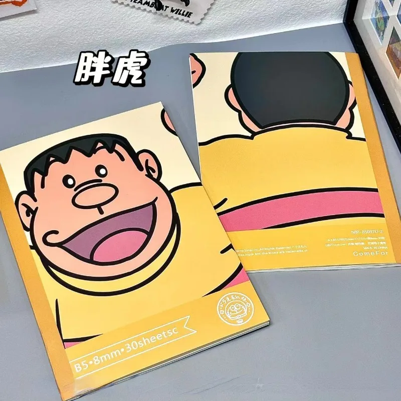 Doraemon Nobita Shizuka Fat Tiger New Cute Cartoon Style Paper Material A5 Notebook Student Office General High-Looking Notepad