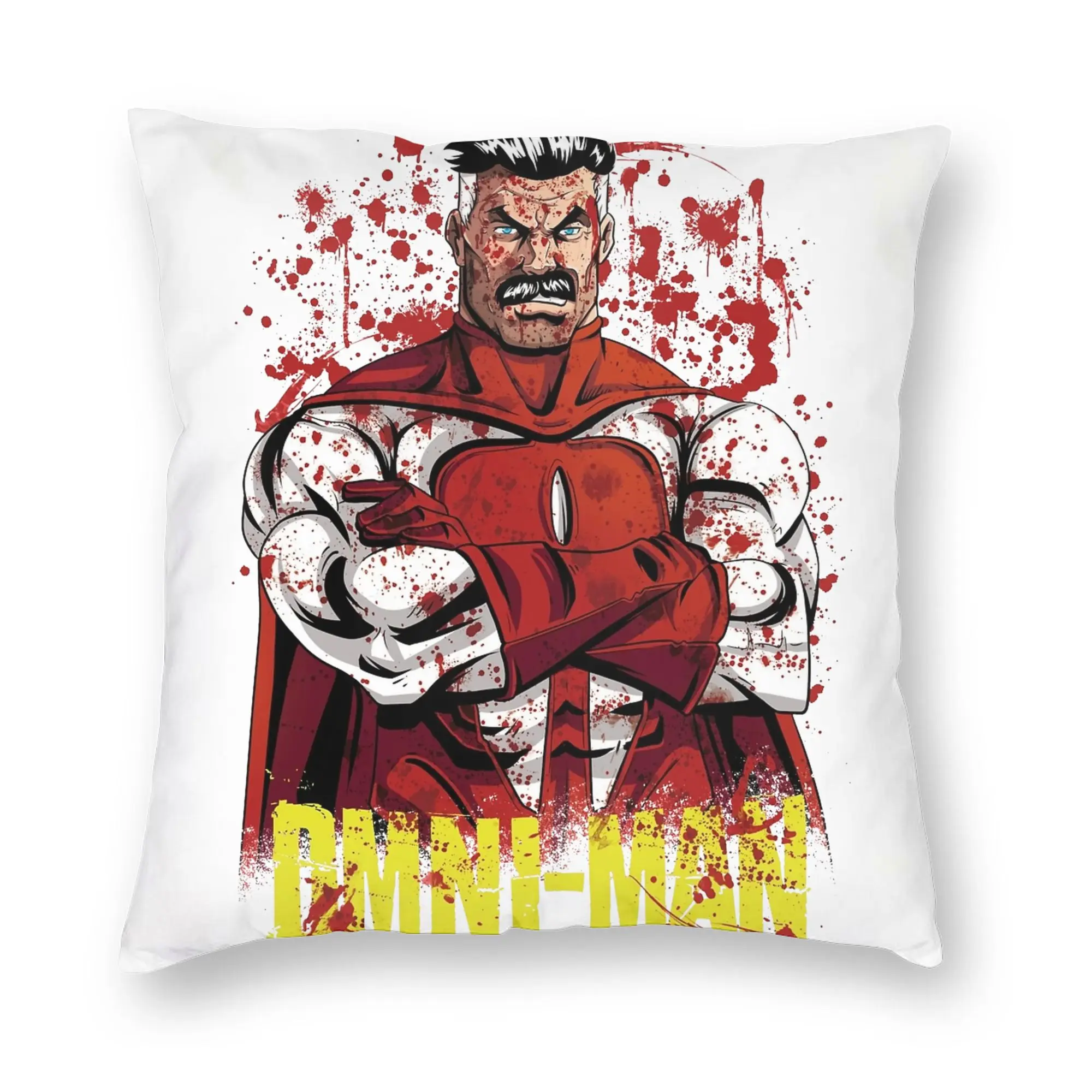 Omni-man Invincible Comic Superhero Pillowcase Soft Polyester Cushion Cover Gift  Pillow Case Cover Home Square 18''