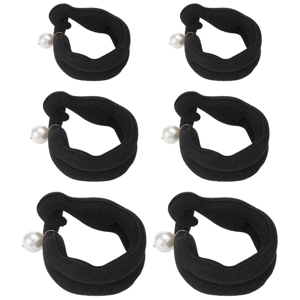 

6Pcs Hair Bun Maker Tools 3 Size Hair Bun Roller Double Hook Design Sponge Material Twist Easy Updo Styling for Daily Wear