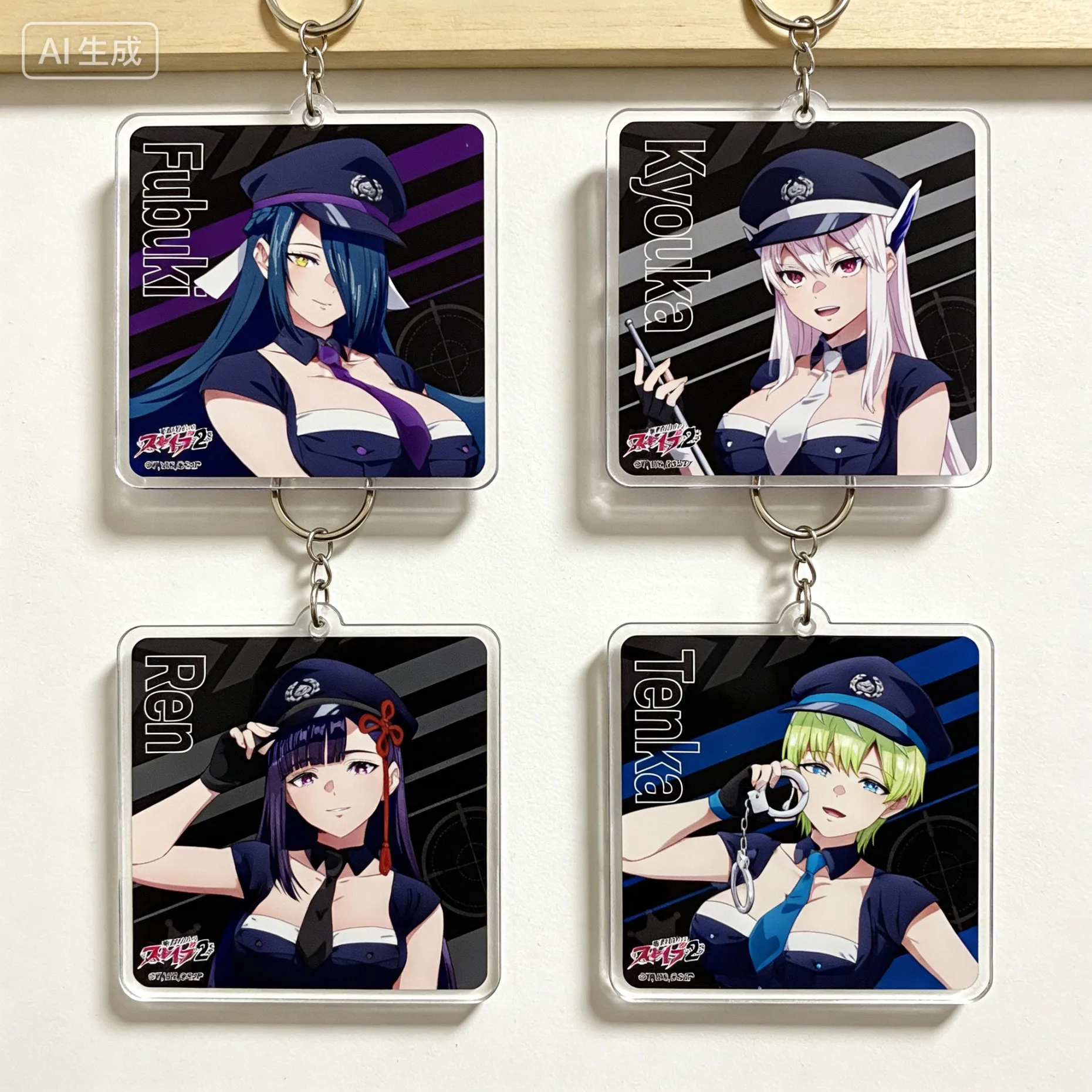 Anime Mato Seihei No Slave Uzen Kyōka Azuma Himari Azuma Yachiho Figure Acrylic Pendant Keychains Bag Decorations Fans Gifts