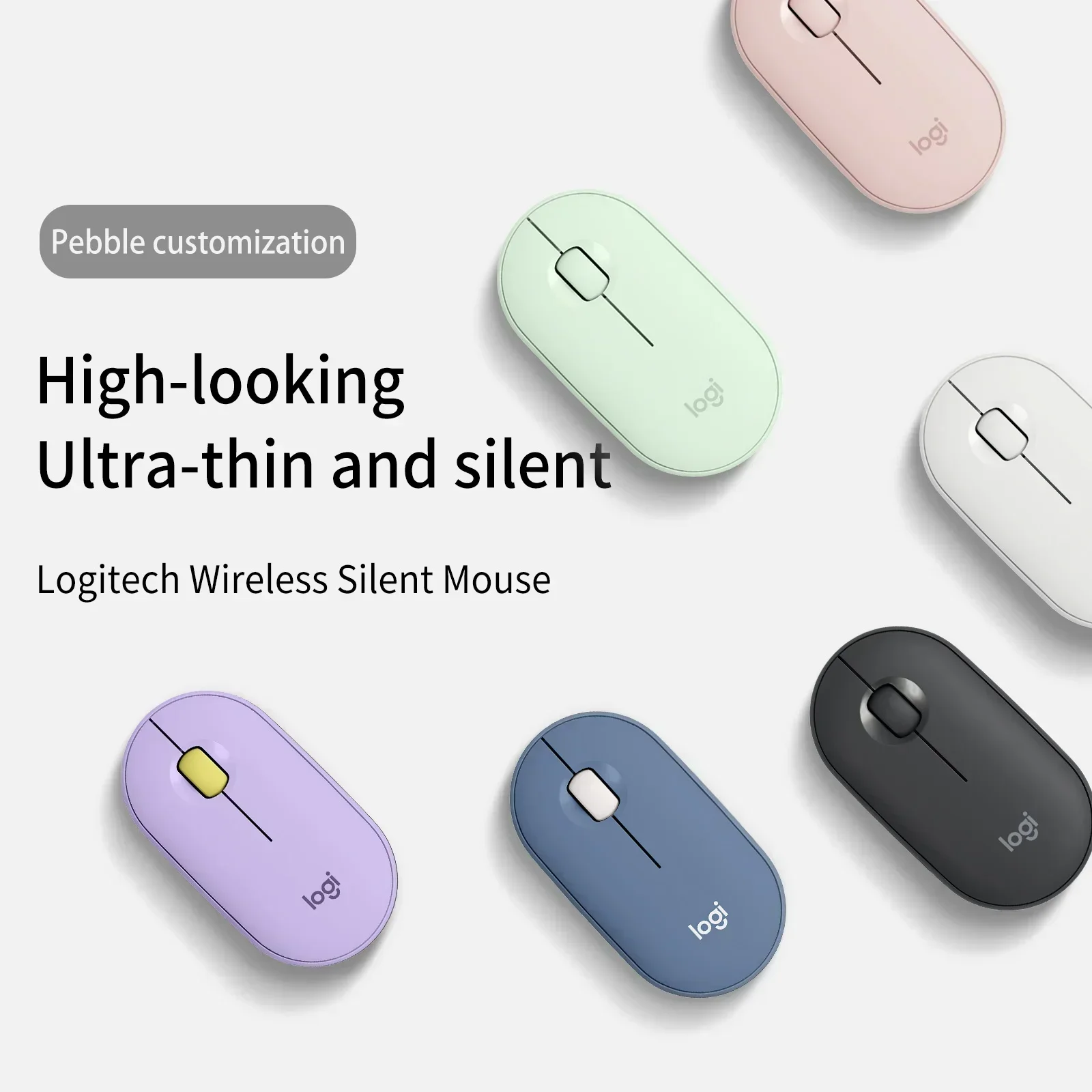 

Logitech M350pebble Office Silent 2.4G Wireless Bluetooth Silent Mouse