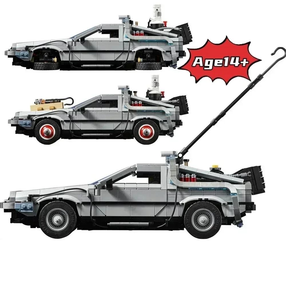 

Technical NEW 1872Pcs Back to the Future Time Machine Building Blocks Vehicle Model 10300 Car Assemble Bricks oys Gifts For Kids