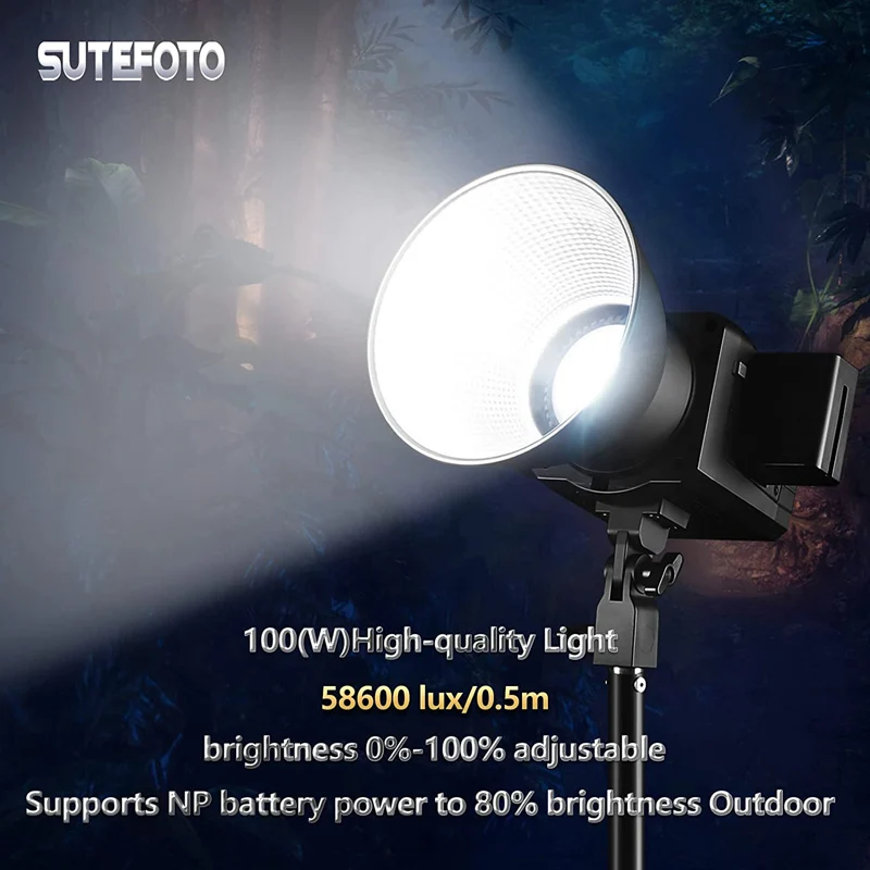 Sutefoto-P100 Bi 2800K-10000K 100W luz OEM, luz de estudio de fotografía continua bicolor con Control remoto de 2,4 Ghz