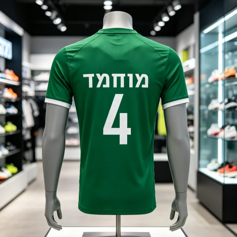 26-27 New Haifa Maccabi Football Shirt Summer 3D Printed Quick Drying Men's and Women's Sports Short Sleeve T-shirt Family Wear