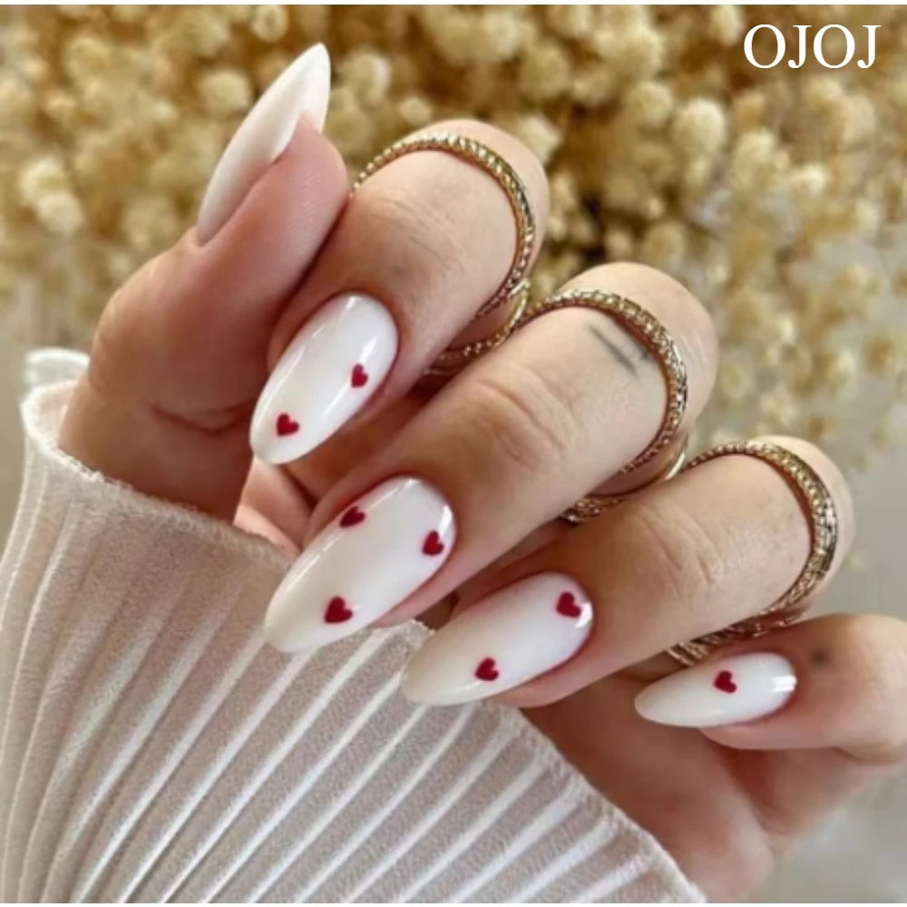 OJOJ Lange Stiletto-Glitzer, dunkles Ombre-Nägel zum Aufdrücken, wiederverwendbare künstliche Nägel, Salonqualität, mehrere Größen, starker Halt, 24 Stück