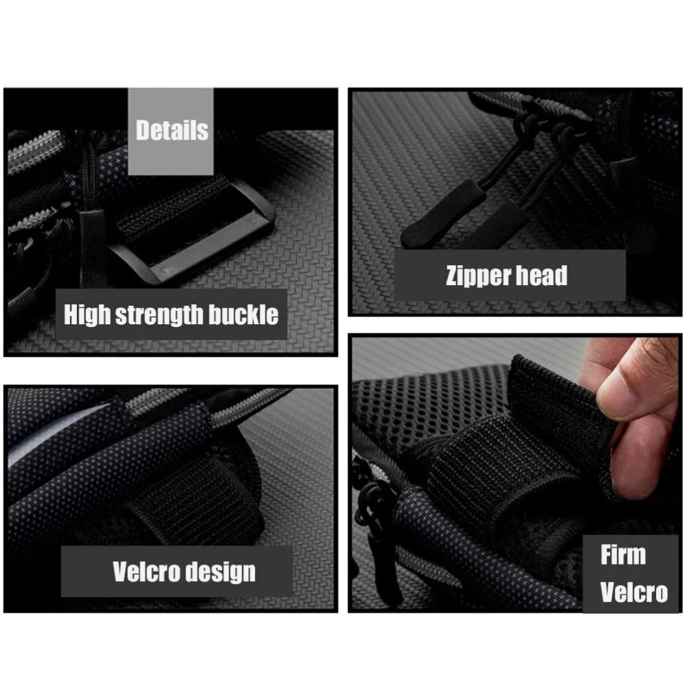 Breathable Mesh Phone Arm Bag Headphone Port Zipper Pocket Running Arm Bag Adjustable Strap Workout Arm Band Outdoor Exercise