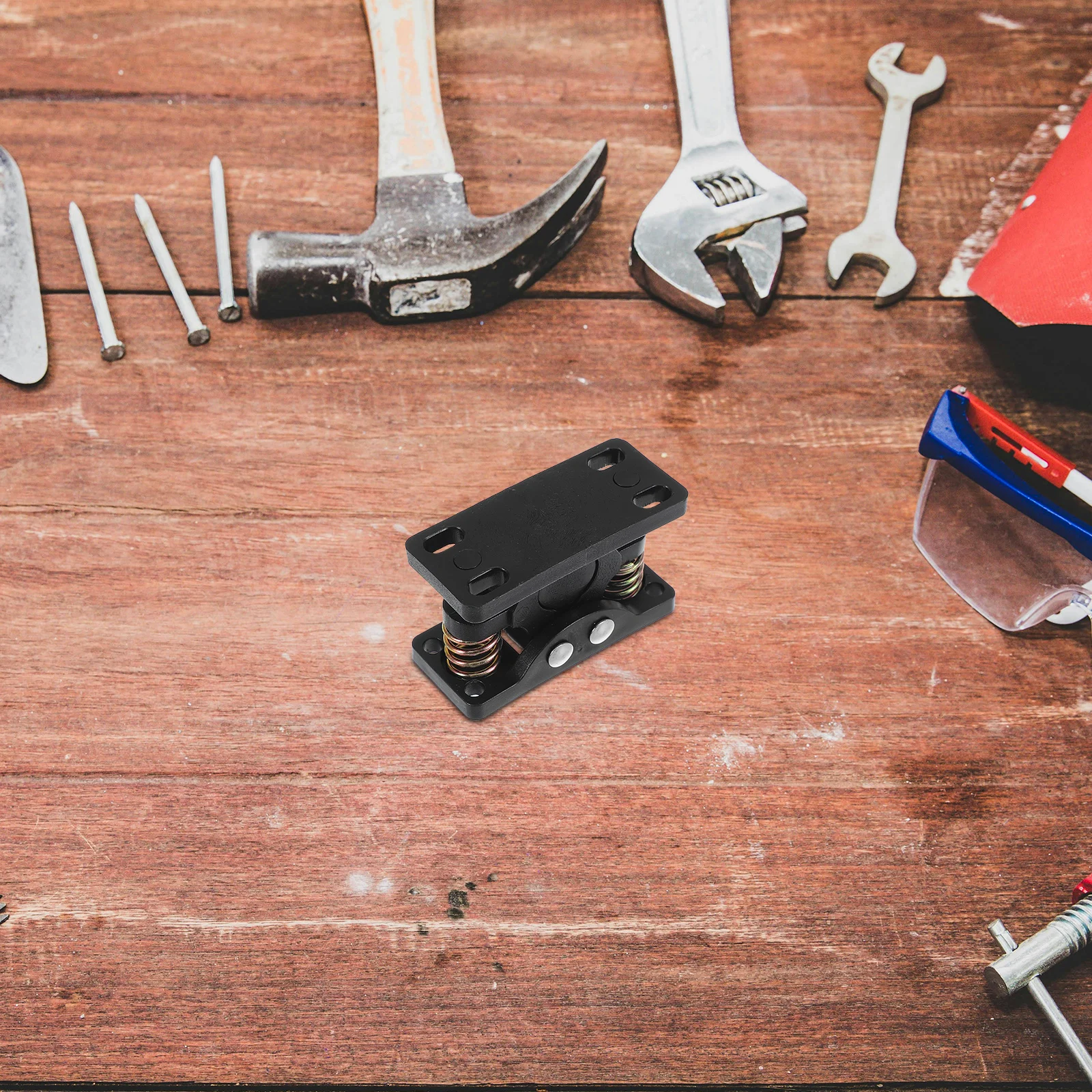 أسطوانة مزدوجة الصيد الربيع تحميل الثقيلة مزلاج الباب سبائك الزنك الأسود لخزانة درج صندوق مقطورة معدات التخييم التخزين البحرية