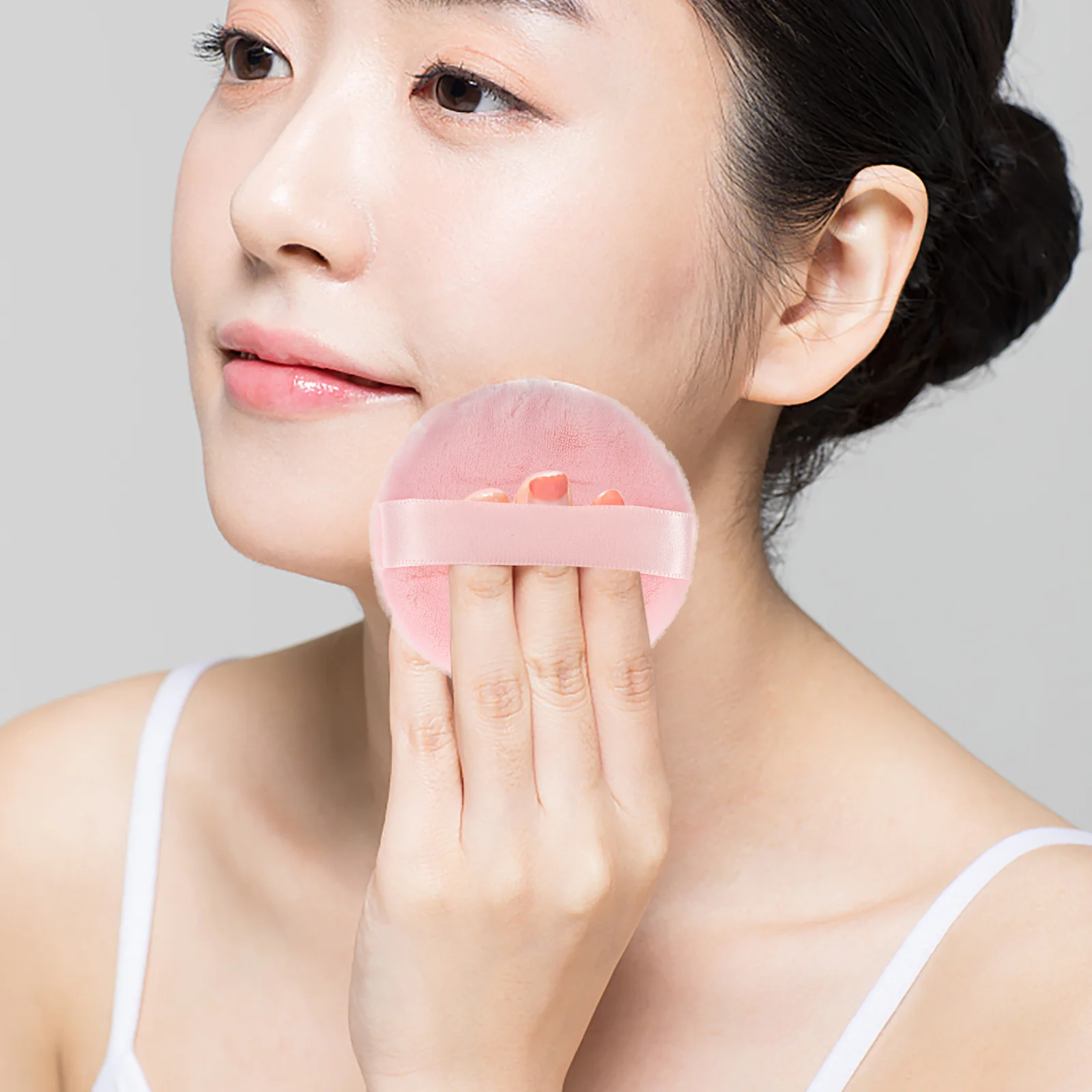 2Pcs Makeup Powder Cotton Sponge Washable Reusable Makeup Applicator for Foundation Blusher Face Powder