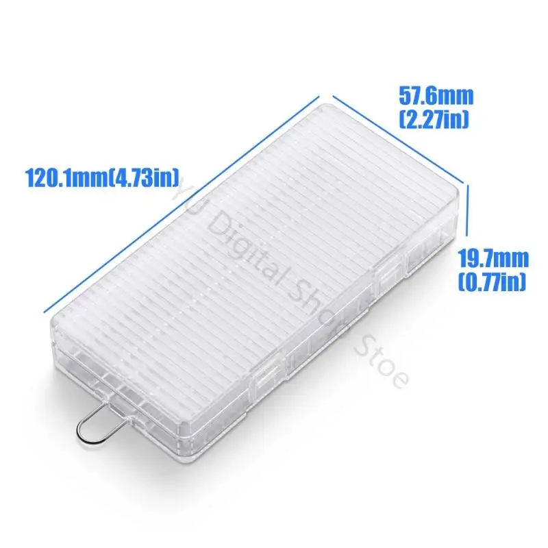 96BA Batterie-Organizer-Box für 8 Stück 2A-Zellen, transparenter Aufbewahrungskoffer mit Klappdeckel und separatem Steckplatz – Detail 6