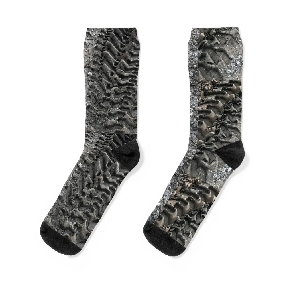 

Muddy Tire Tracks Socks men cotton high quality funny gifts hip hop Running Socks For Man Women's