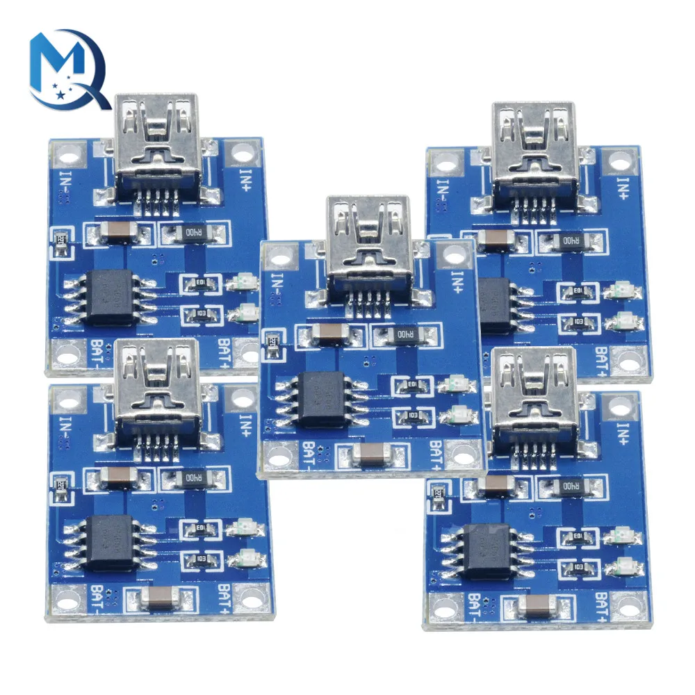 Mini usb 5V 1A Micro USB 18650 Type-c Lithium Battery Charging Board Charger Module+Protection Dual Functions TP4056 18650