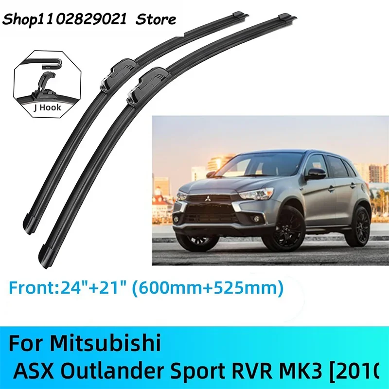 

For Mitsubishi ASX Outlander Sport RVR MK3 Front Rear Wiper Blades Brushes Cutter Accessories J U Hook 2010-2019 2010 2011 2012