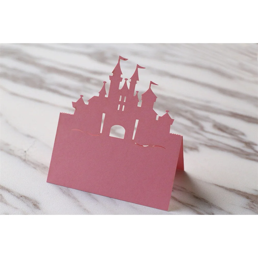 Castle Place Cards/food tent cards/wedding sitting cards/ table Name cards/Princess food tent /Fairy Tale baby shower