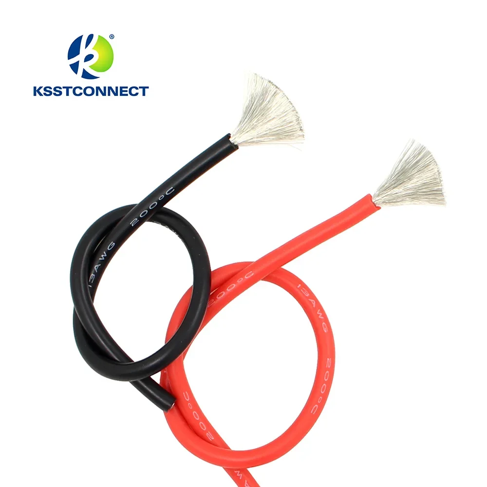 1meter Red+1meter Black Silicon Wire 12AWG 13AWG 14AWG 16AWG 18AWG  20AWG Heatproof Soft Silicone Silica Gel Wire Cable