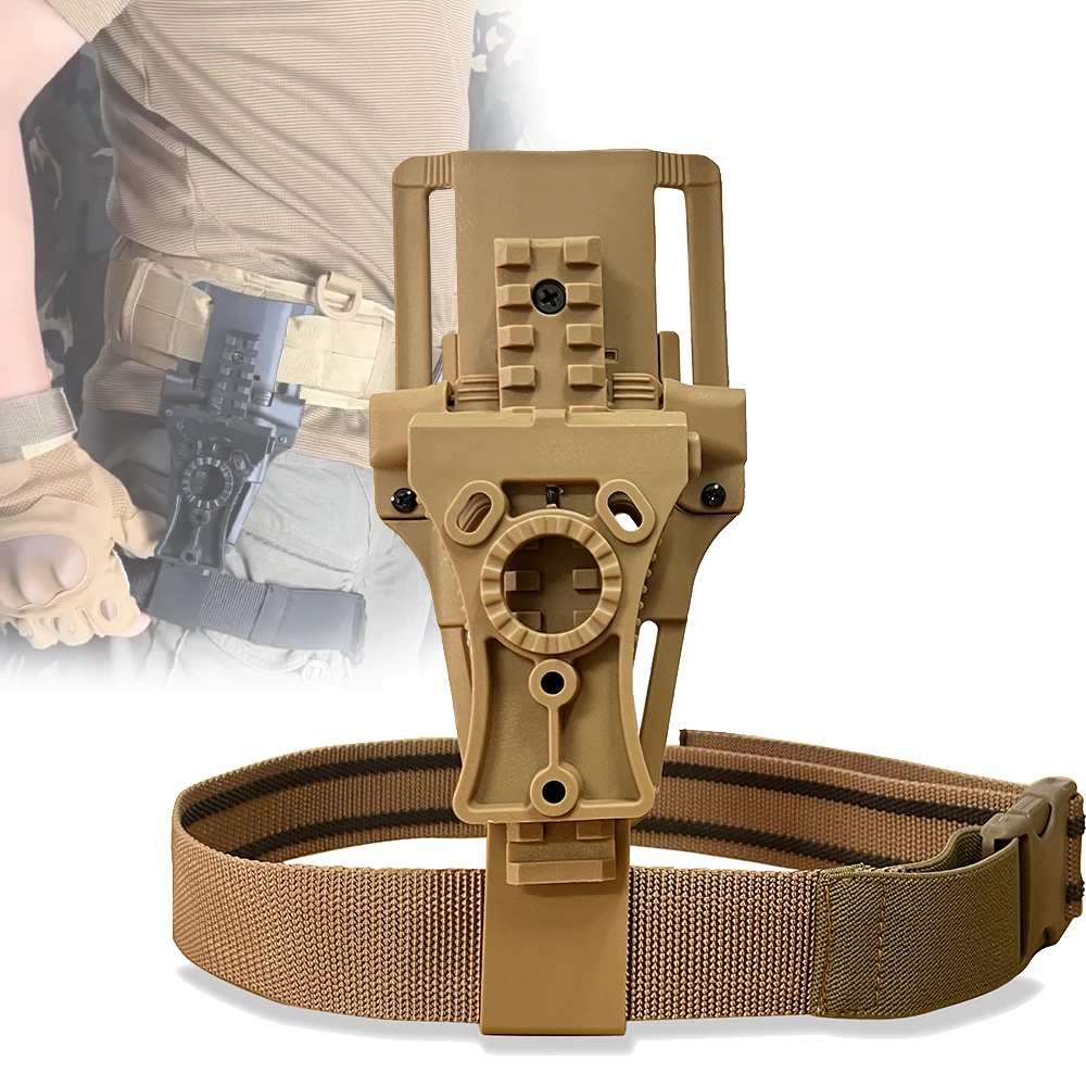 

Tactical Low Waist Holster Leggings airsoft Adjustable Molle Quick Release Waist Seal Sinker for CS Hunting Paintball Shooting