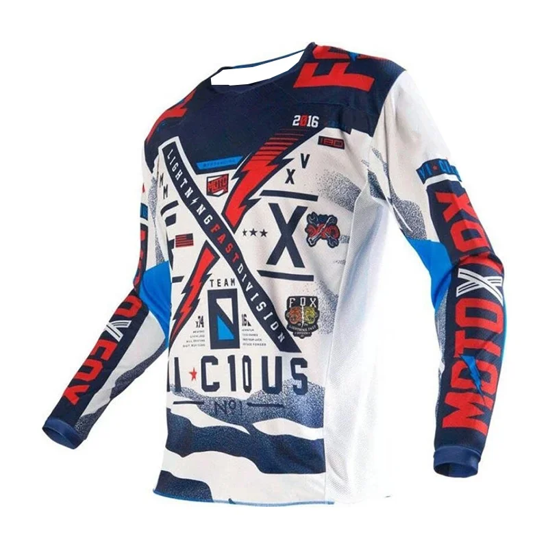 

2026 New Men's Motocross Jersey Long Sleeve Breathable Off Road Motorcycle Shirt Quick Dry Biker Riding Top for Outdoor Sports