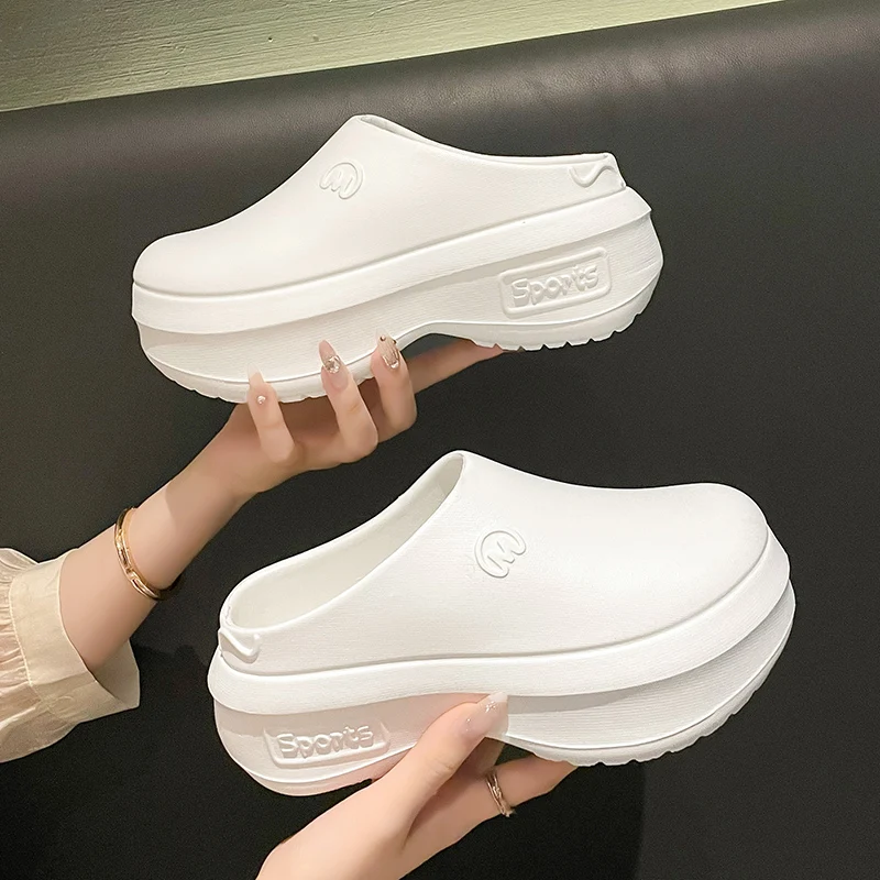 Women Summer Slippers Outdoor Thick Platform Beach Sandals Indoor Non-slip Wedges Clog Shoes Fashion Lady Slides Plus Size 36-41