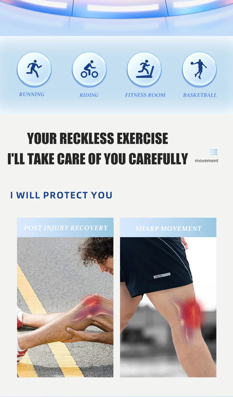 1-teilige Kniestütze mit offenem Patella-Design und verstellbarem Klettverschluss für Laufen, Radfahren, Aerobic, Fitness ﻿ – Detail 2
