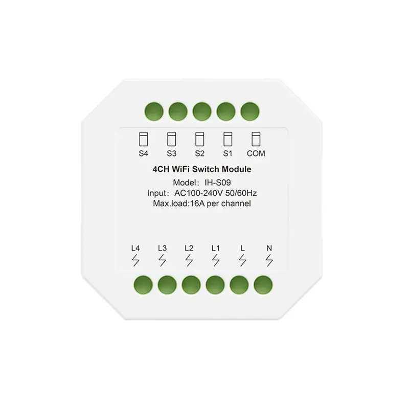 ABJF-4CH Wifi Switch Module AC100-240V Smart Switch Module Smart Life App Remote Control Smart Life Controller
