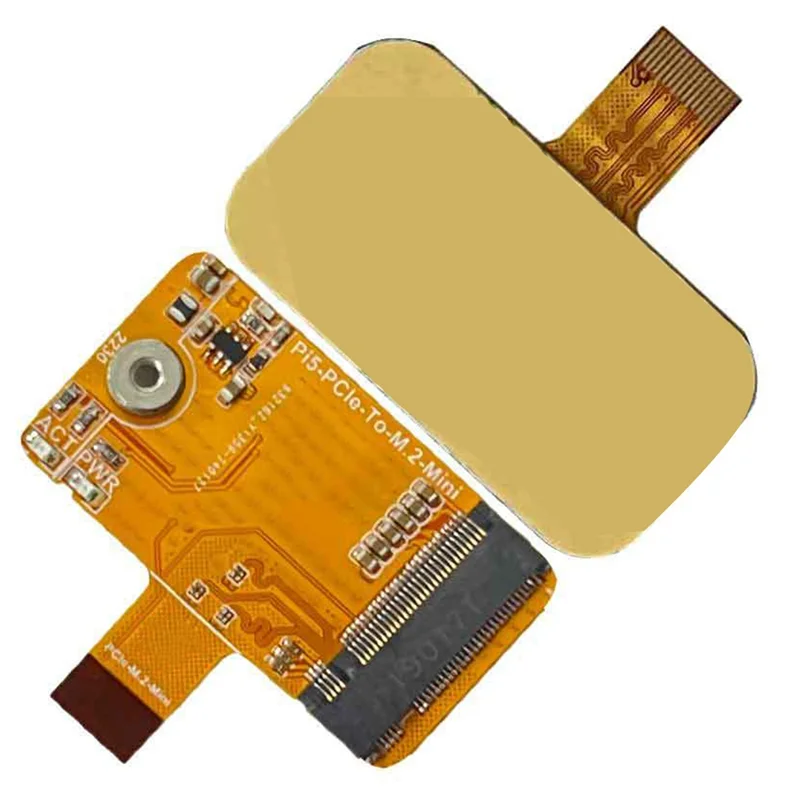 Well Made-For Raspberry Pi 5 Pcie To M.2 Nvme SSD HAT With Cooling Fan FPC & Differential Design 2230 Nvme SSD Expansion Board