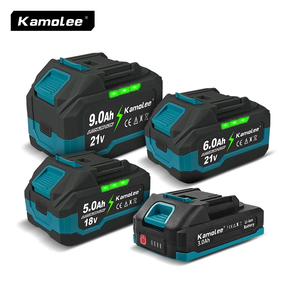 Kamolee 18V 5000mAh Li-Ionen-Akku BL1860 Handbohrmaschinen-Akku Elektrowerkzeuge Unterstützt Kamolee Werkzeuge