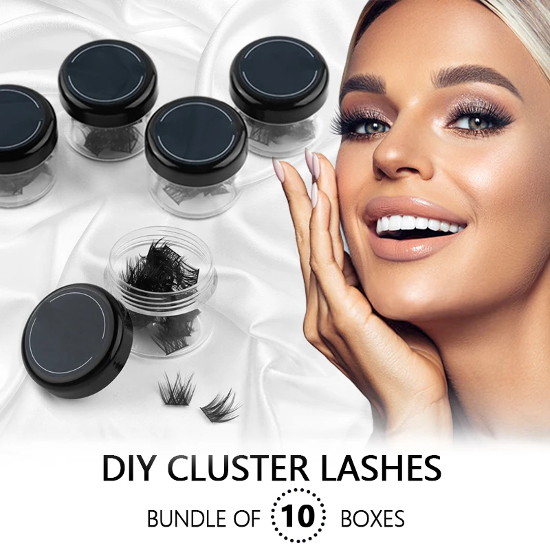 

10 Boxes 480-500 Clusters DIY Handmade Individual Lash Bundles Clusters Eyelash Extension Volume Segmented Lashes Mink Faux Cils