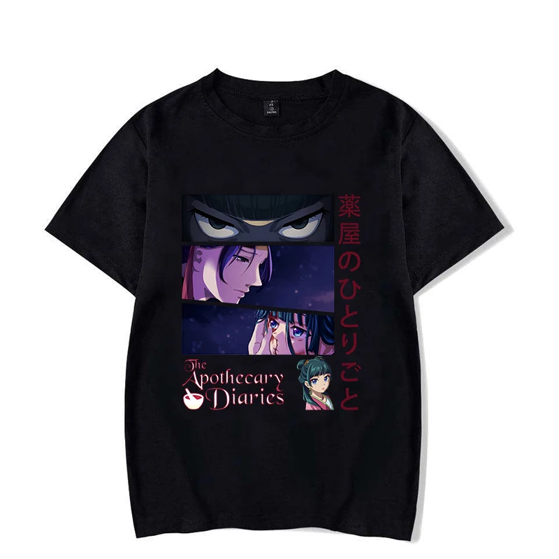 Hot The Apothecary Diaries Print T-shirt Anime Maomao Loose Short Sleeve Harajuku Casual Tops Women Men T-shirt