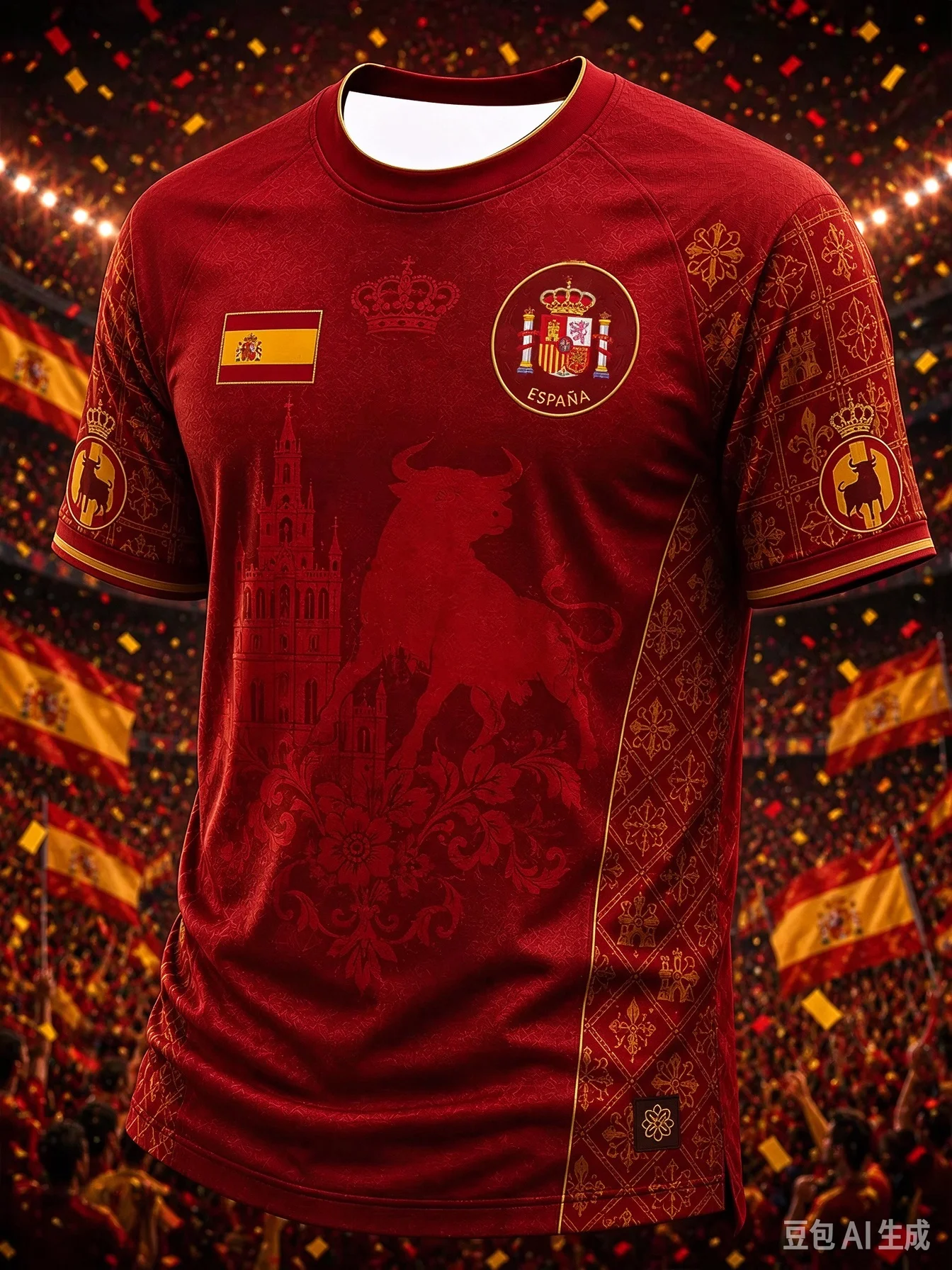 2026/27 Edition Spanish Fans Football Training T-Shirt - 3D Digital Printing - Comfortable and Breathable - Family Clothing Y2k