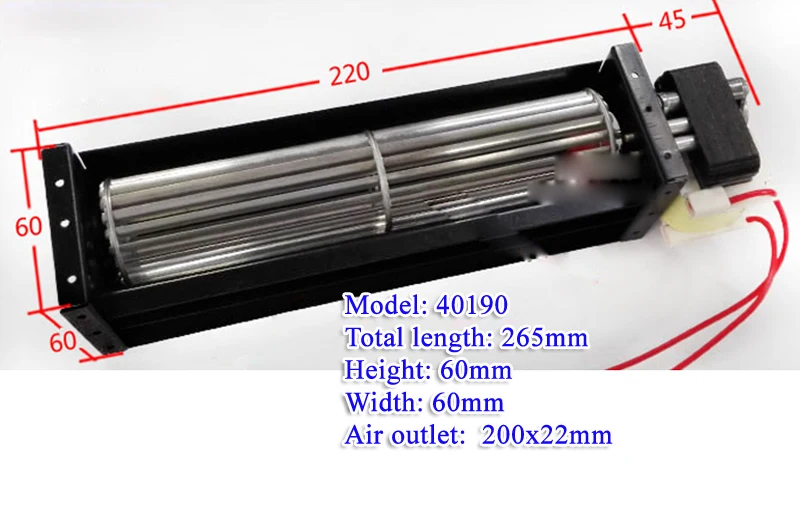 Imagem -04 - Rolo tipo Ventilador de ar do Ventilador de Resfriamento de Fluxo Cruzado e Stepless Governador 220v 40250 40290 40350 40420