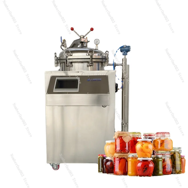 Automatic Laboratory Vertical Steam & Water Bath Fish Canned Food Bottle Milk Sterilizer Sterilization Retort Autoclave Machine