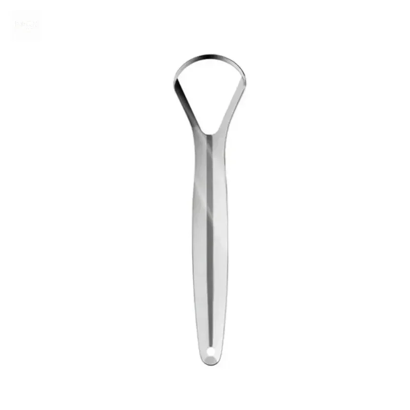 2026 new 1Pcs Single Layer Stainless Steel Portable Tongue Scraper Reusable Oral Care Brush for Fresher Breath