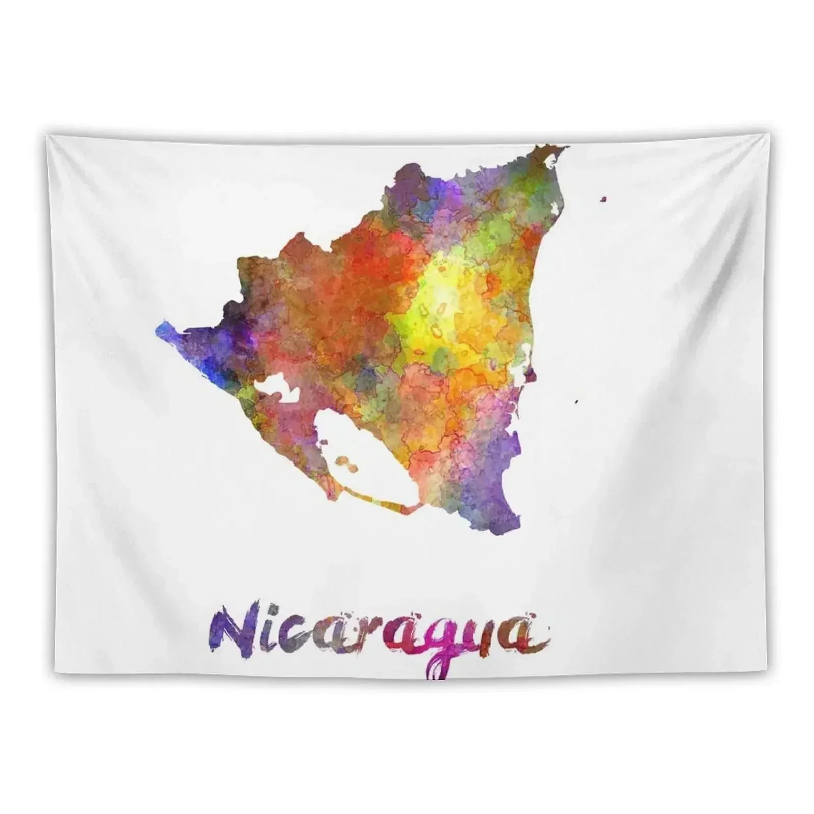 

Nicaragua in watercolor Tapestry Aesthetics For Room Room Aesthetic Decor Tapestry