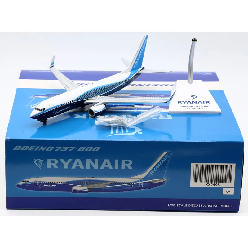 

XX2498 Alloy Collectible Plane Gift JC Wings 1:200 Ryanair Boeing B737-800 Diecast Aircraft JET Model EI-DCL With Stand