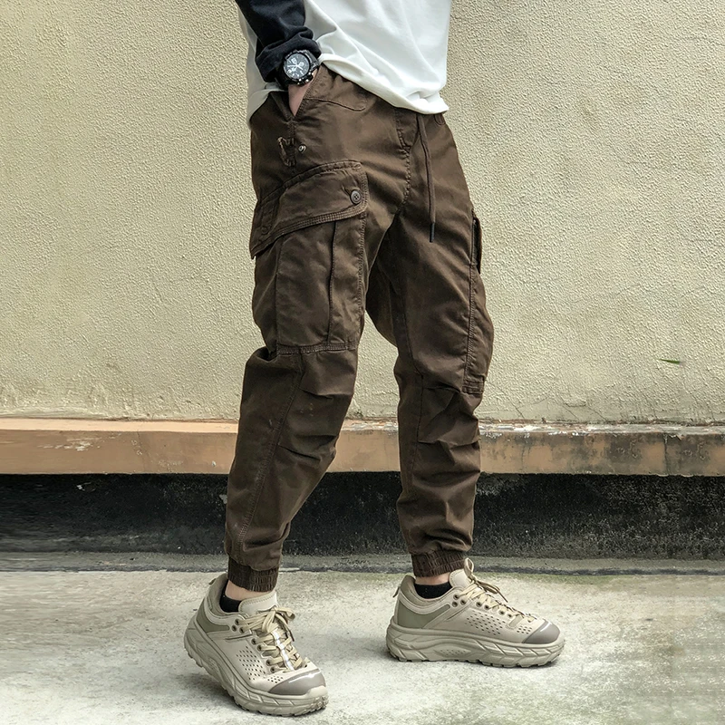 Spring Autumn Fashion Streetwear Tactical Cargo Pants Men Clothing Japanese Harajuku Jogging Pants Black Joggers Male Trousers