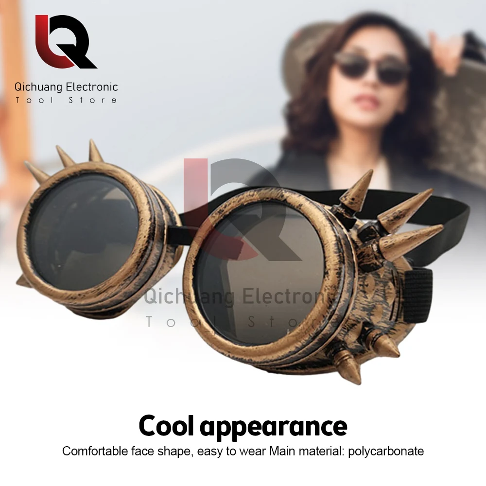 Neue Mode Ankunft Sonnenbrille Vintage-Stil Steampunk-Brille Schweißen Punk-Brille Cosplay Personal isierung vier Farben Brille