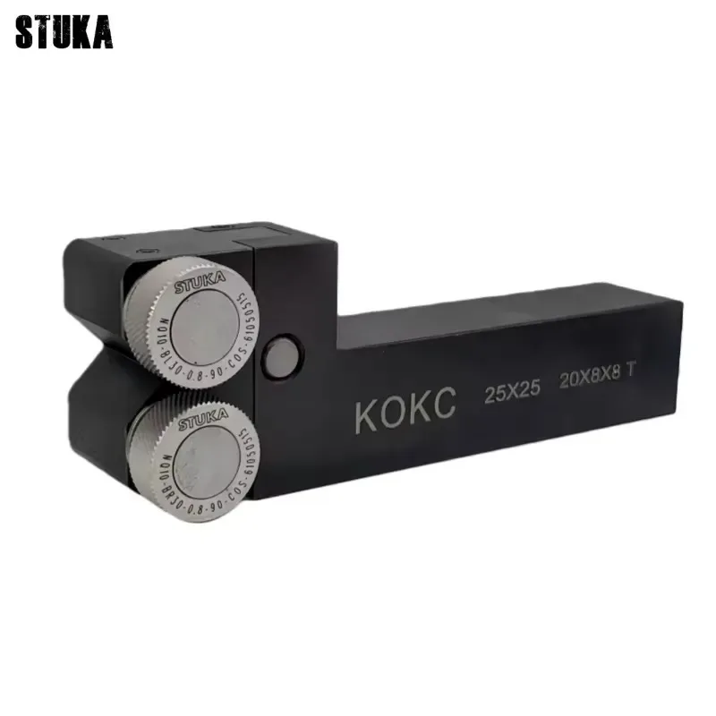 

Hot Stuka Dual Shoulder Fixed 30°Diamond 45°Square pattern knurling Tools for Metal Lathe 16/20/25