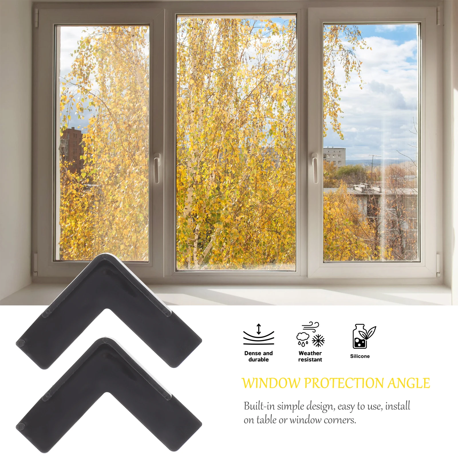 

12pcs Pvc Protectors Anti-Collision Baby Safety Window Angle Covers Cuttable Sharp Corner Pads For Table Desk Edges Protection